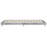 Bed frame without mattress concrete gray 100x200 cm