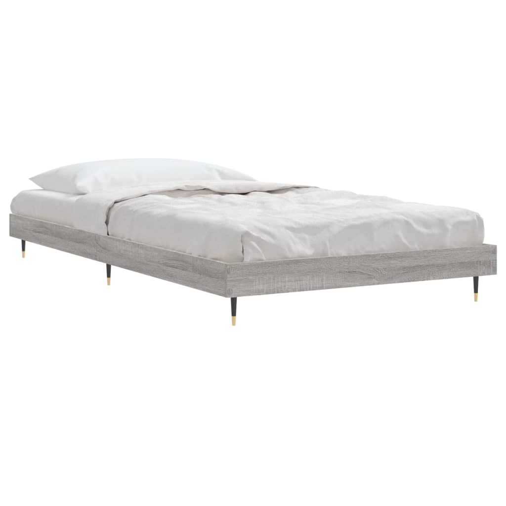 Cadre de lit sans matelas sonoma gris 100x200 cm