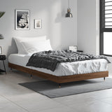 Bed frame without mattress brown oak 100x200 cm