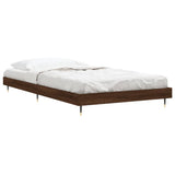 Bed frame without mattress brown oak 100x200 cm