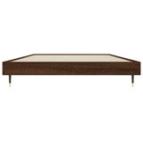 Bed frame without mattress brown oak 100x200 cm