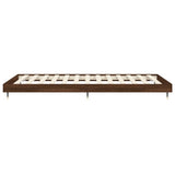 Bed frame without mattress brown oak 100x200 cm