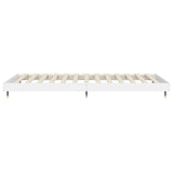 Bed frame without mattress white 90x200 cm engineered wood