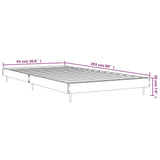 Bed frame without mattress white 90x200 cm engineered wood