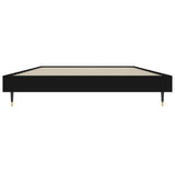 Bed frame without mattress black 90x200 cm engineered wood