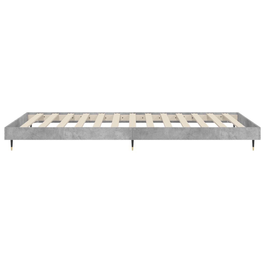 Bed frame without mattress concrete gray 90x200 cm