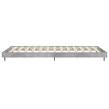 Cadre de lit sans matelas gris béton 90x200 cm