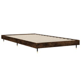 Bed frame without mattress smoked oak 90x200cm engineered wood