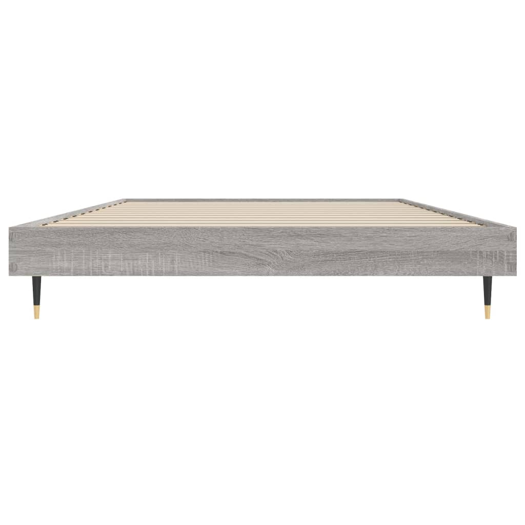 Bed frame without mattress sonoma gray 90x200 cm