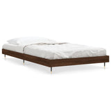 Bed frame without mattress brown oak 90x200cm engineered wood