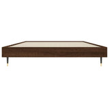 Bed frame without mattress brown oak 90x200cm engineered wood