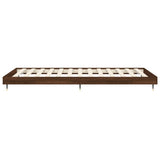 Bed frame without mattress brown oak 90x200cm engineered wood