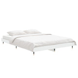 Cadre de lit sans matelas blanc 140x190 cm bois d'ingénierie