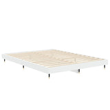 Bed frame without mattress white 140x190 cm engineered wood