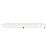 Bed frame without mattress white 140x190 cm engineered wood