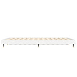 Cadre de lit sans matelas blanc brillant 135x190 cm