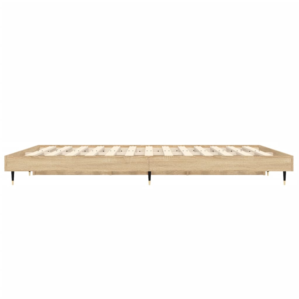 Bed frame without mattress sonoma oak 135x190 cm