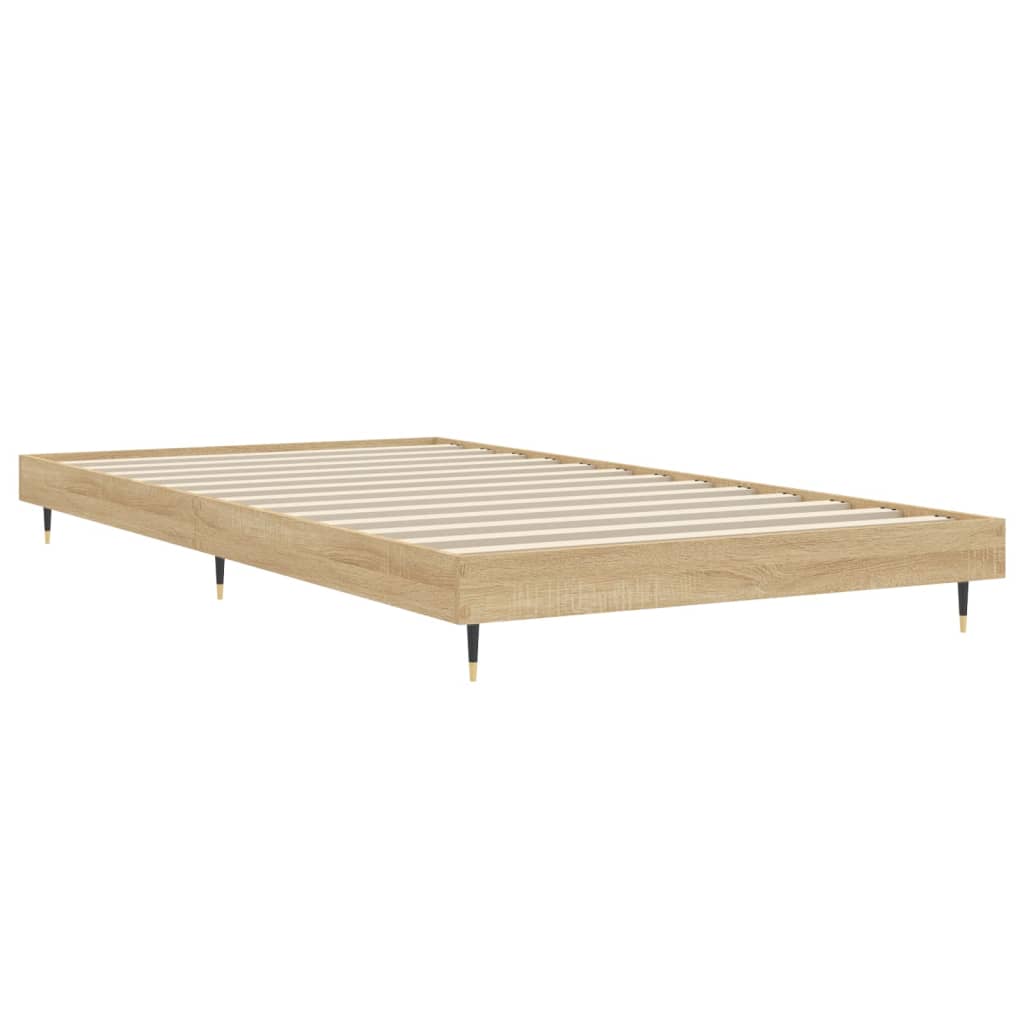 Bed frame without mattress sonoma oak 90x190 cm