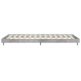 Cadre de lit sans matelas gris béton 90x190 cm