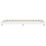 Cadre de lit sans matelas blanc 75x190 cm bois d'ingénierie