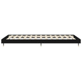 Cadre de lit sans matelas noir 75x190 cm bois ingénierie