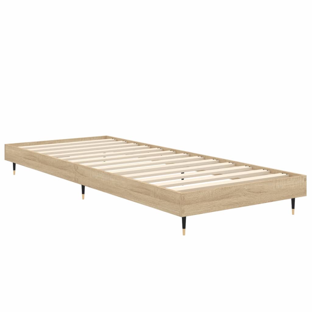 Bed frame without mattress sonoma oak 75x190 cm