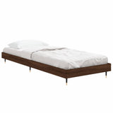 Cadre de lit sans matelas chêne marron 75x190cm bois ingénierie