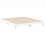 Cadre de lit sans matelas blanc 200x200 cm bois d'ingénierie