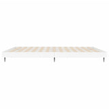 Cadre de lit sans matelas blanc 200x200 cm bois d'ingénierie