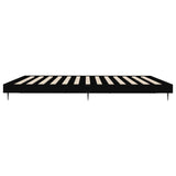 Cadre de lit sans matelas noir 200x200 cm bois d'ingénierie