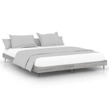 Bed frame without mattress sonoma gray 200x200 cm