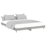 Bed frame without mattress sonoma gray 160x200cm engineered wood