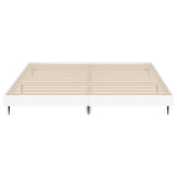 Bed frame without mattress white 150x200 cm engineered wood