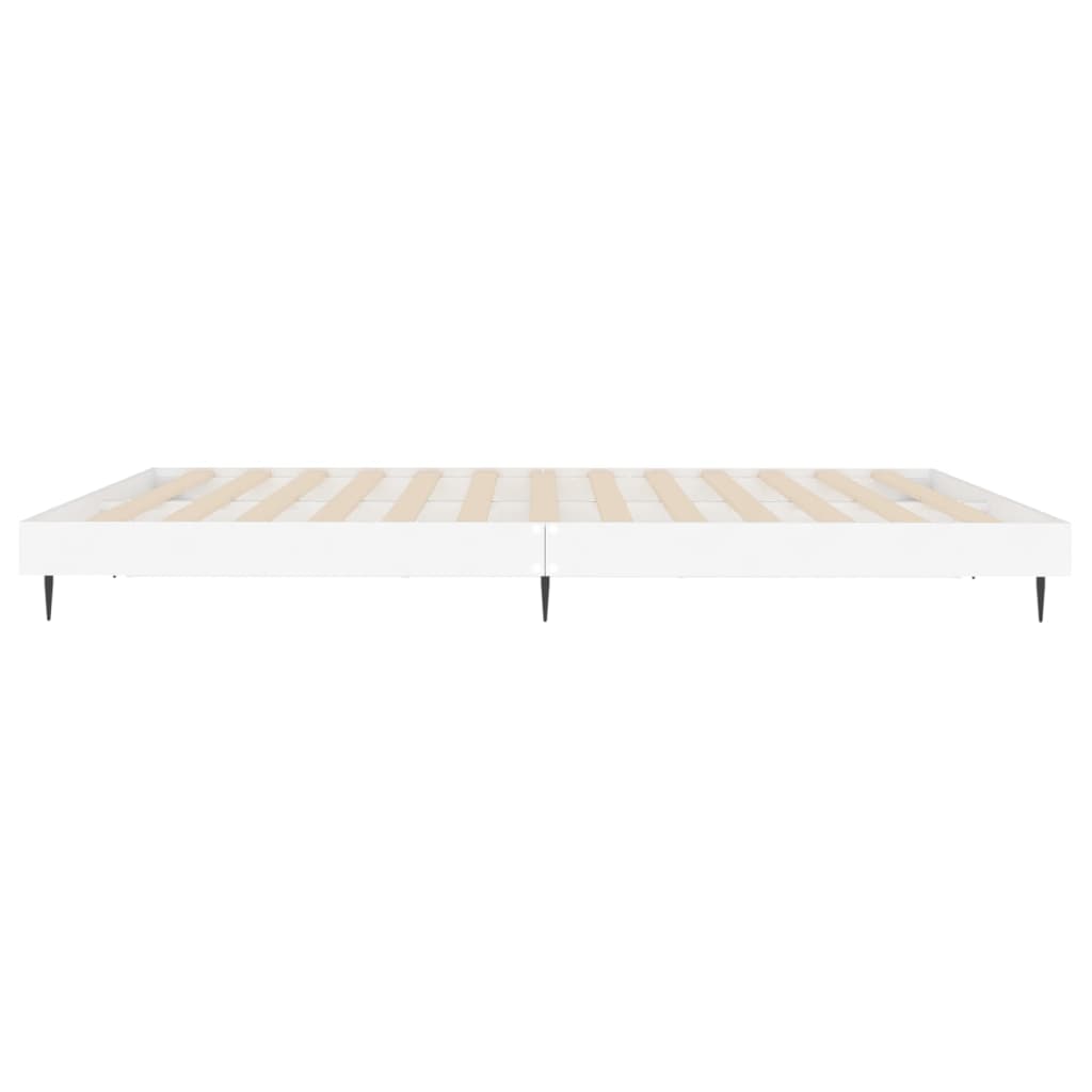 Cadre de lit sans matelas blanc 120x200 cm bois ingénierie