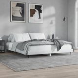 Cadre de lit sans matelas blanc brillant 120x200 cm