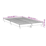 Bettgestell ohne Matratze Sonoma grau 120x200cm Holzwerkstoff