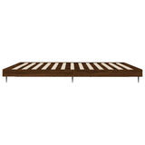 Cadre de lit sans matelas chêne marron 120x200 cm