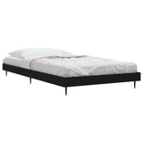 Cadre de lit sans matelas noir 100x200 cm bois d'ingénierie