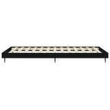 Cadre de lit sans matelas noir 100x200 cm bois d'ingénierie