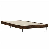 Bed frame without mattress smoked oak 100x200 cm engineered wood