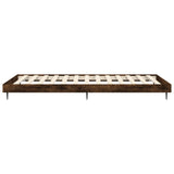 Bed frame without mattress smoked oak 100x200 cm engineered wood