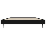 Bed frame without mattress black 90x200 cm engineered wood