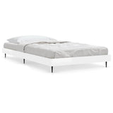 Bed frame without mattress glossy white 90x200 cm