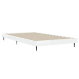 Bed frame without mattress glossy white 90x200 cm