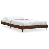 Bed frame without mattress brown oak 90x200cm engineered wood