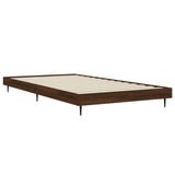 Bed frame without mattress brown oak 90x200cm engineered wood