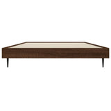 Bed frame without mattress brown oak 90x200cm engineered wood