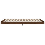 Bed frame without mattress brown oak 90x200cm engineered wood