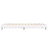 Bed frame without mattress white 140x190 cm engineered wood