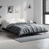 Cadre de lit sans matelas noir 140x190 cm bois d'ingénierie